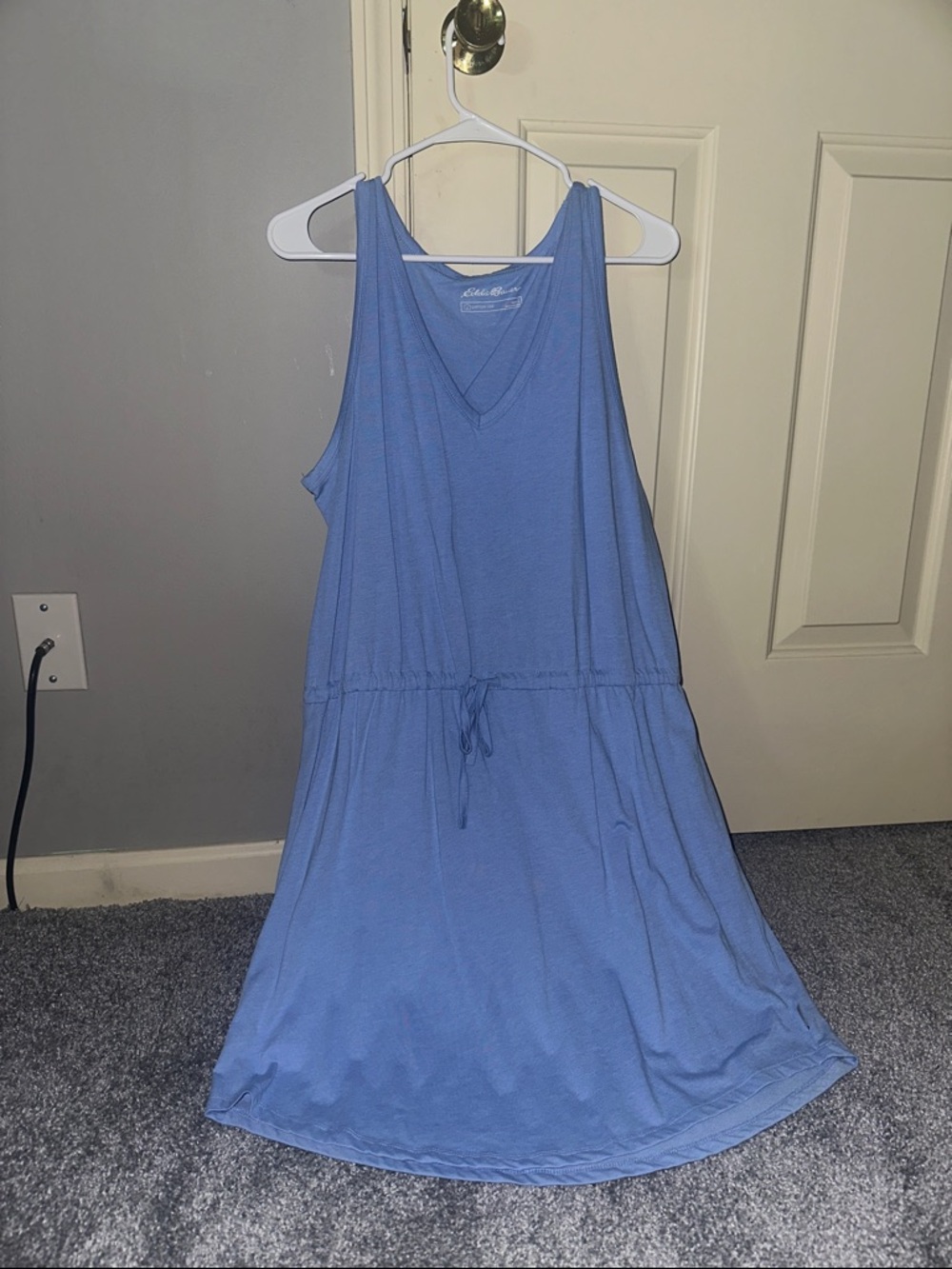 Eddie Bauer Blue Sleeveless V-Neck Mini Dress